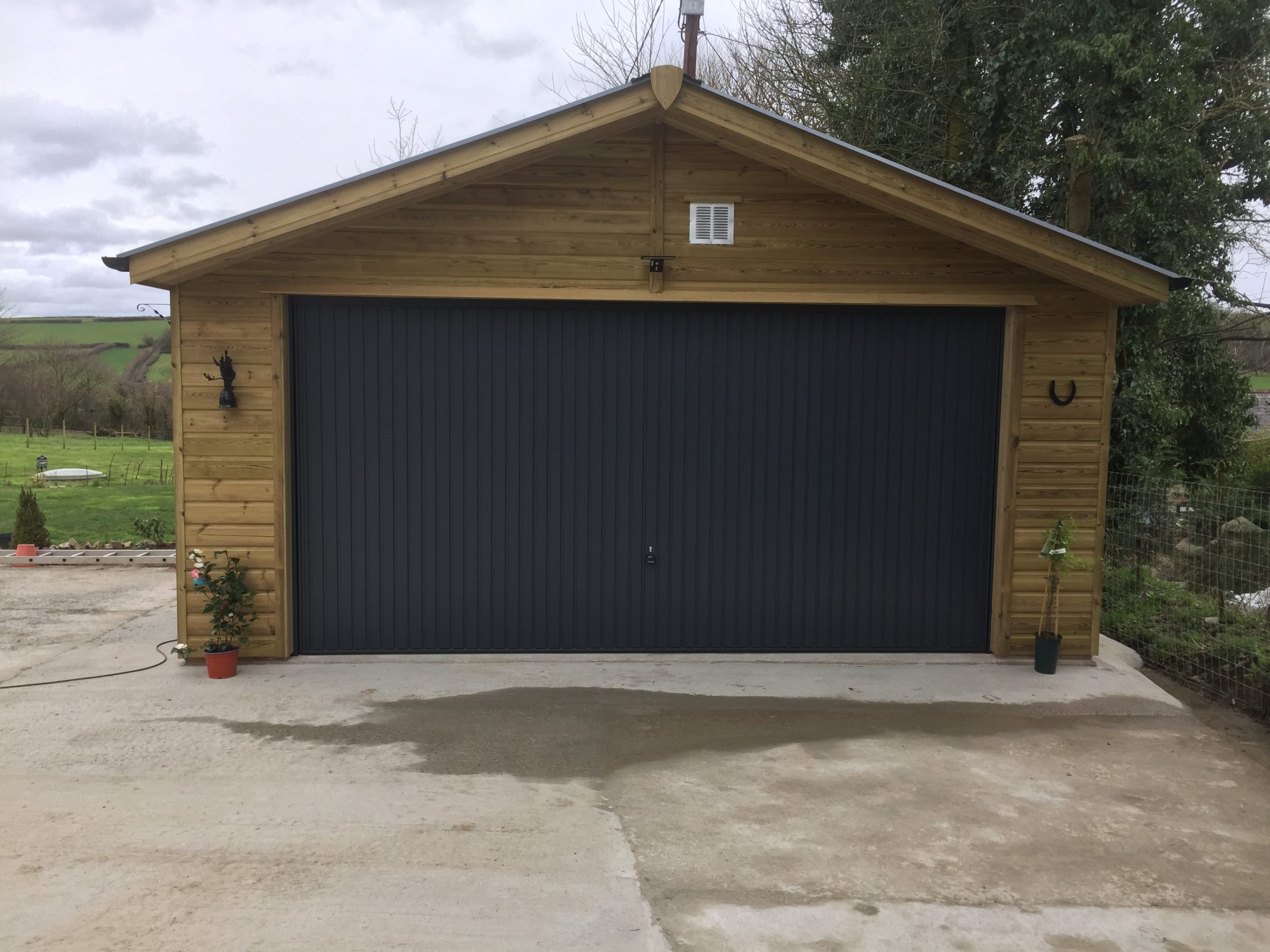 Garage with roller door