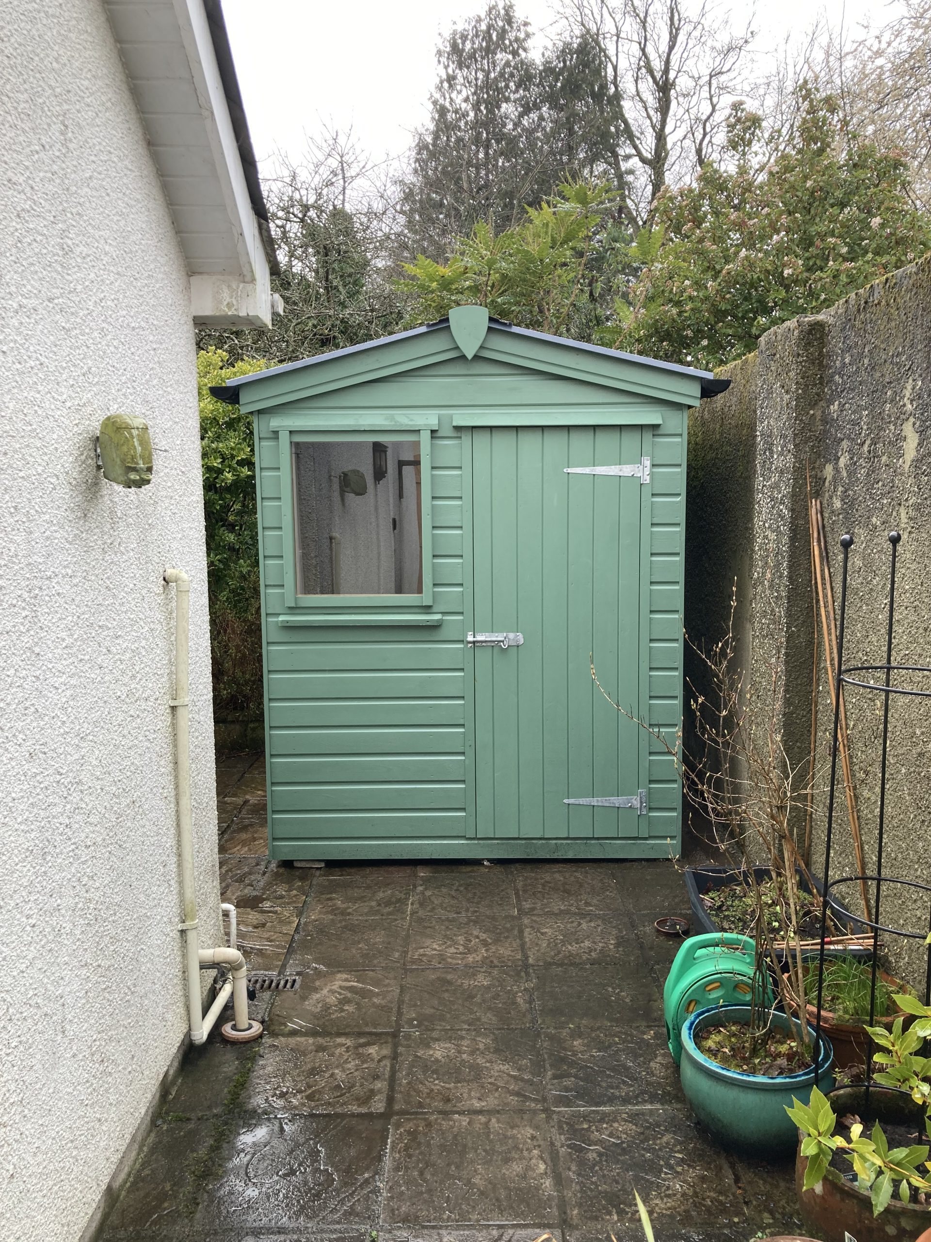 Small painted shed
