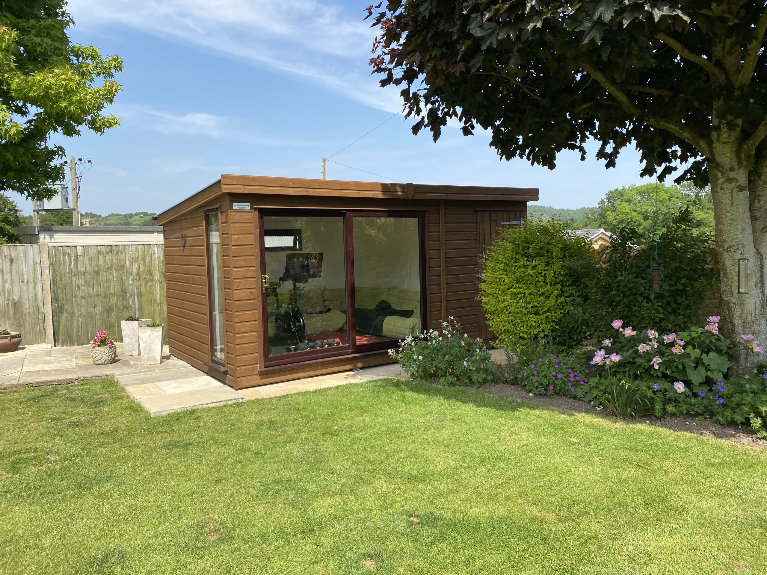 Timber garden office and shed