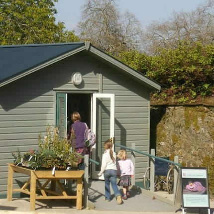 National Trust visitor office with French doors