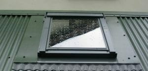 Velux window in corrugated roof