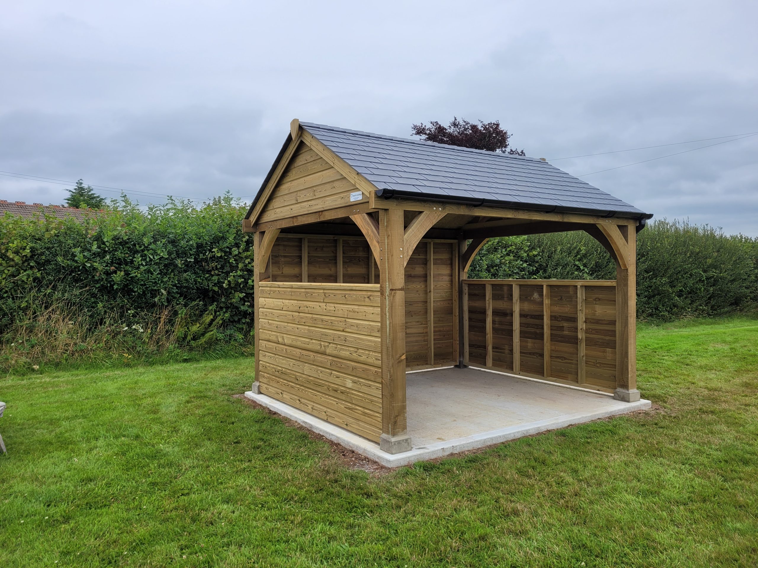 Shelter for playing fields